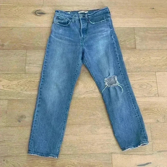 Levi’s Straight Wedgie Jeans Blue Size 27 - Picture 1 of 9